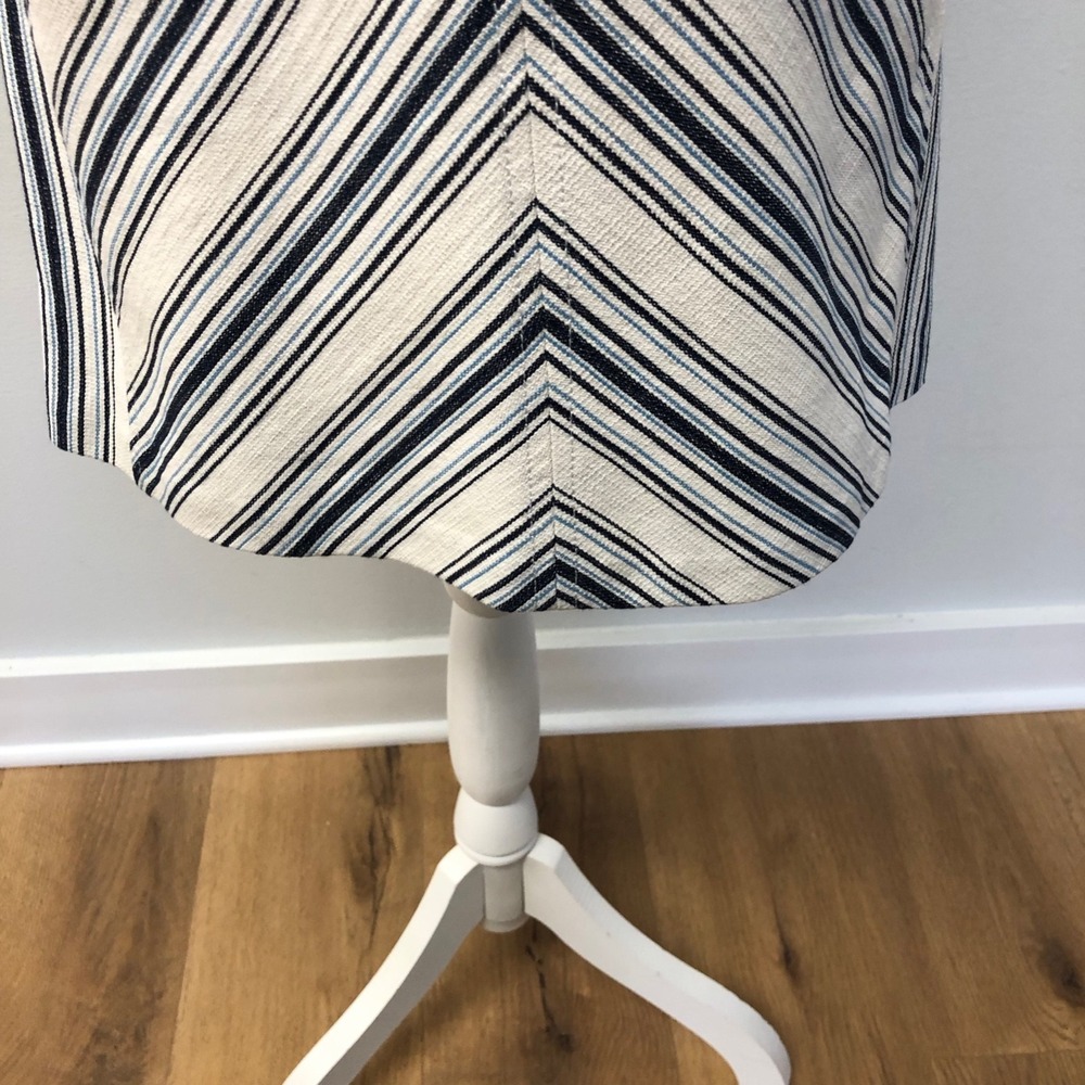 See By Chloe Surfing Blue Stripe Chevron Shift Dress Womens 34 XS Short Sleeve - Picture 3 of 9